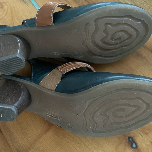 Green & tan maryjane style heels 37 - Picture 5 of 6